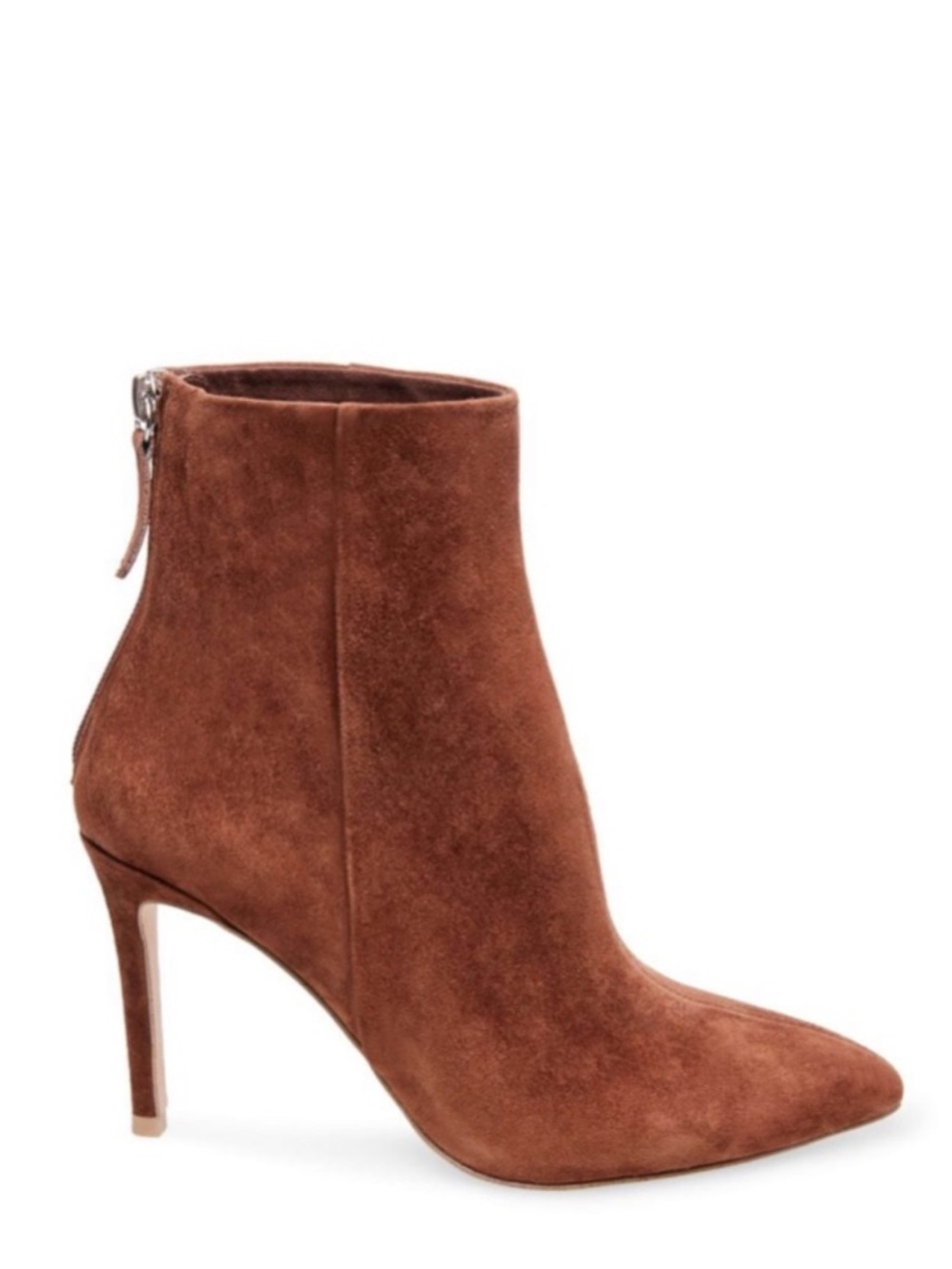 Steve Madden, Women's Brown Suede Pointed-Toe Ankle Boot Heels, Size 7.5